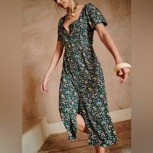 Sezane Floral Midi Dress